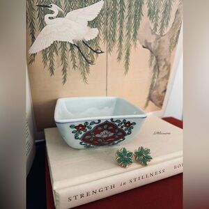 Exquisite Vintage Kutani Porcelain Trinket Bowl